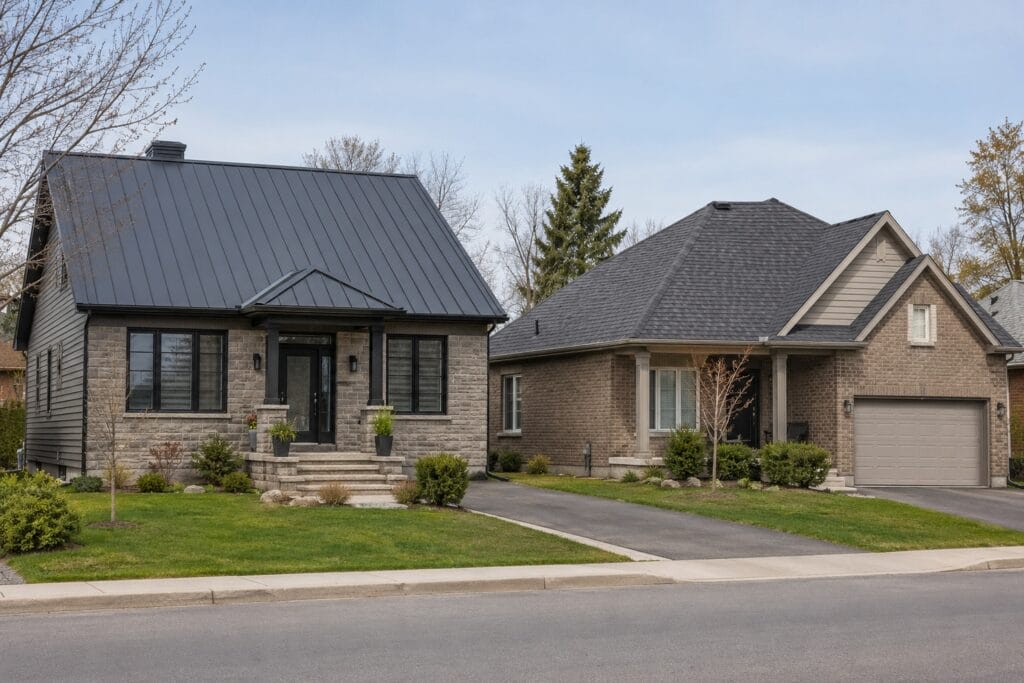 metal roof vs asphalt shingles simple